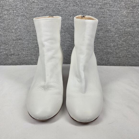 RAG & BONE DREA WHITE LEATHER BOOT – WICKER HEEL – WOMEN’S US 9 – MADE IN ITALY - Picture 3 of 13